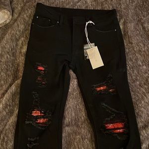 Stretch Moto Denim Jeans Size 31